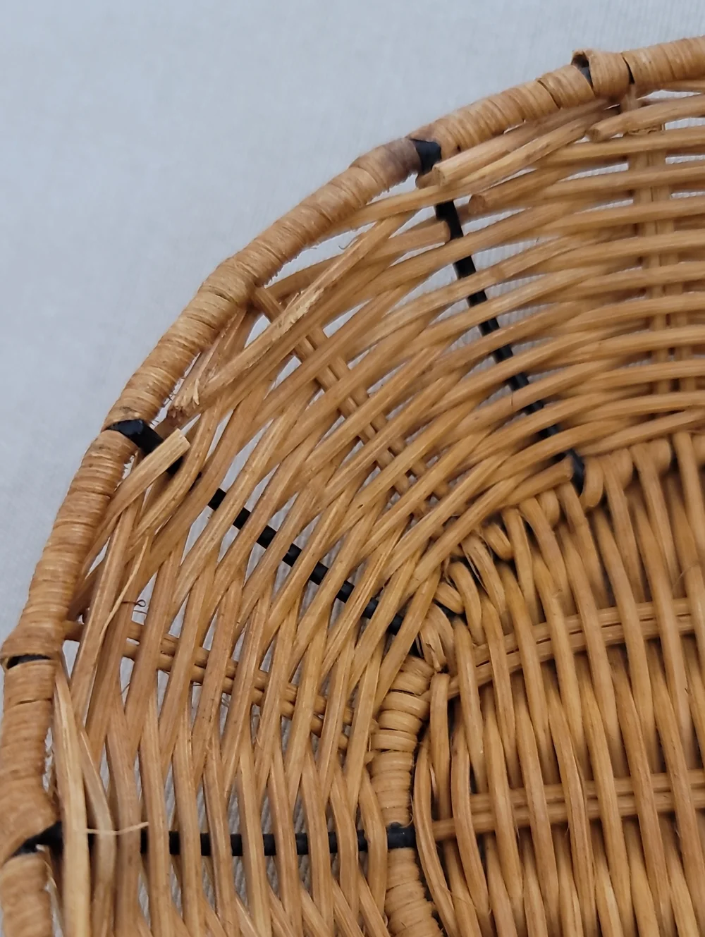Princess House Casual Home 3-Tier Rattan & Metal Basket Stand
